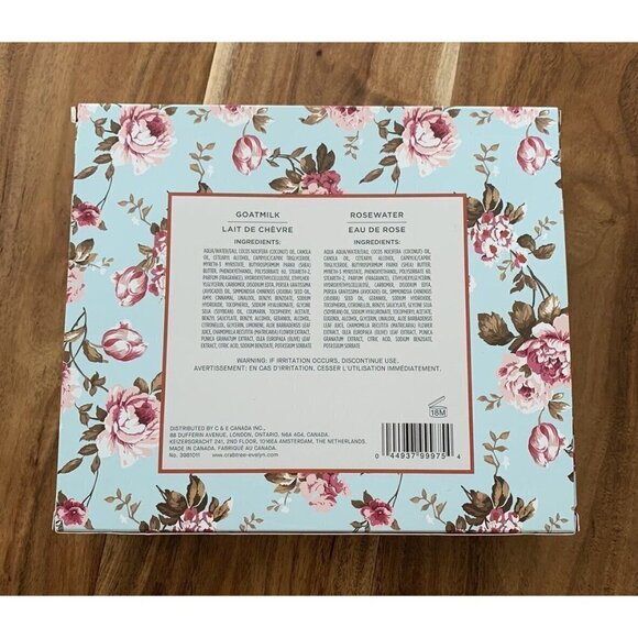 NWT Crabtree and Evelyn Hand Therapy Rosewater and Goatmilk Hand Lotion Gift Set - Picture 2 of 2